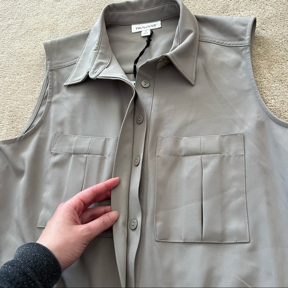 🍉 NWT Prologue Tie Front Utility Dress - Picture 6 of 12